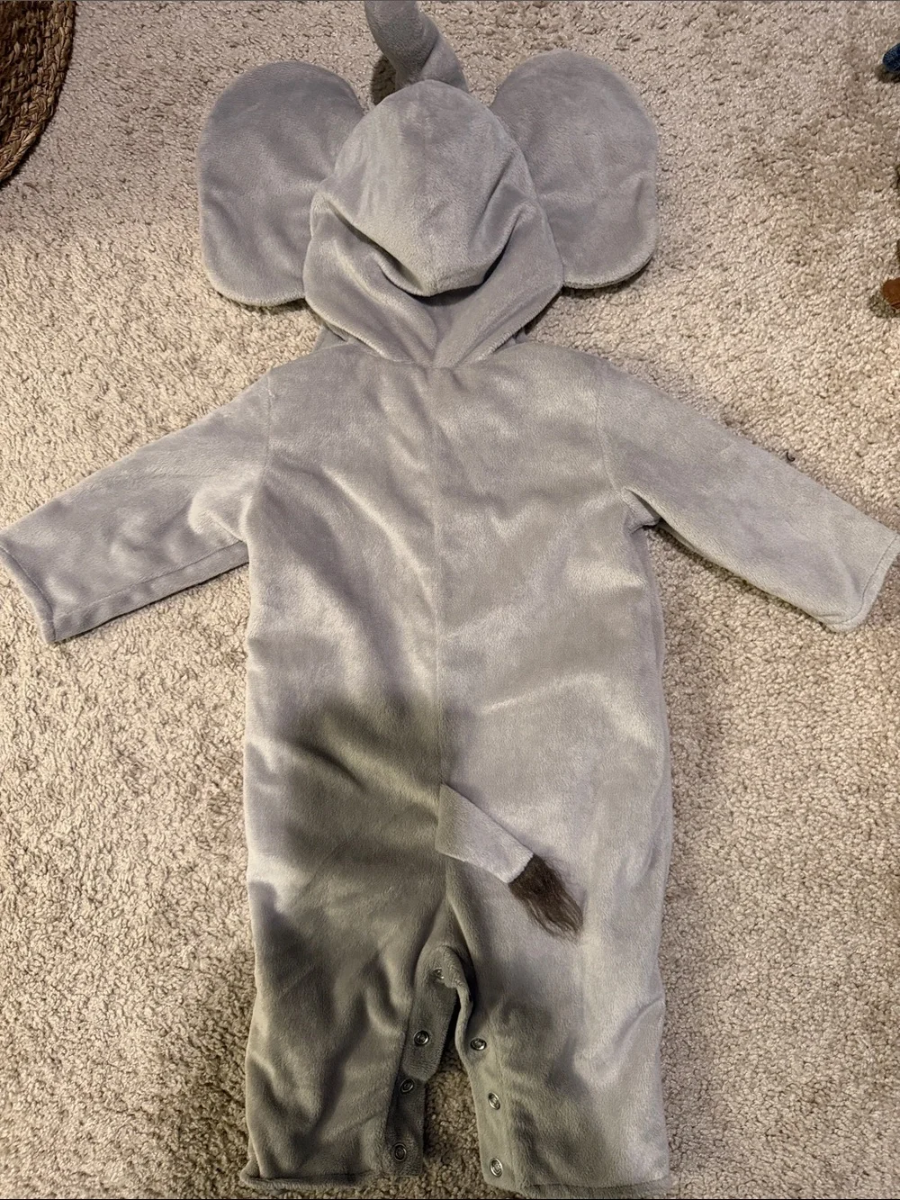 Pottery Barn Kids Gray Elephant Hooded One-Piece